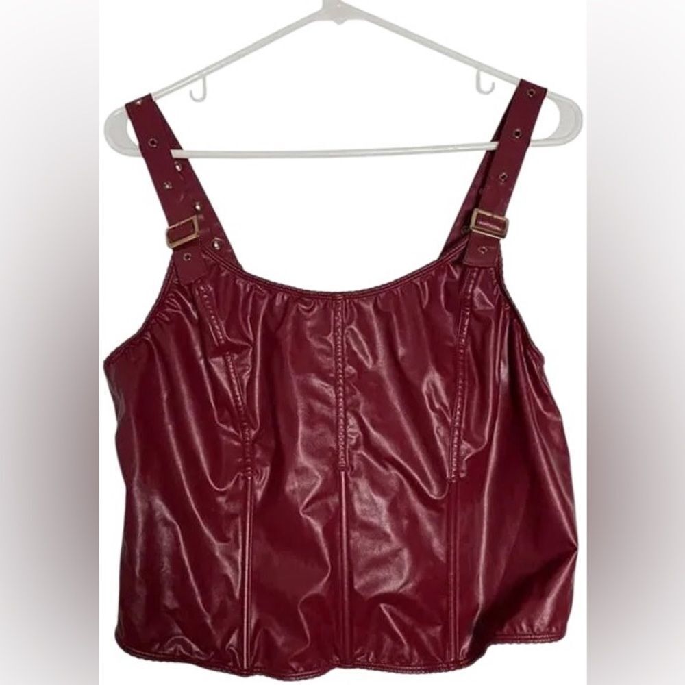 Torrid Pleather Bustier – Size 1 (14-16) – Red - Picture 6 of 7